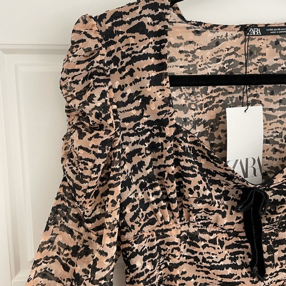 ZARA ANIMAL PRINT DRESS - Picture 9 of 14